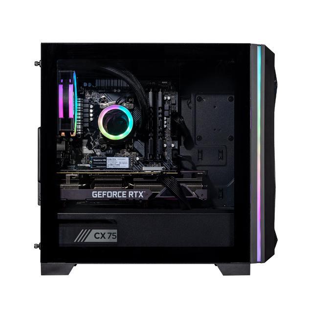 Velztorm Mini Pilum Custom Built Gaming Desktop PC (AMD Ryzen 7 5700X GeForce RTX 5070 16GB DDR4 1TB PCIe SSD + 2TB HDD 120mm AIO 750W PSU WiFi 4 RJ-45 HDMI Win 11 Pro)