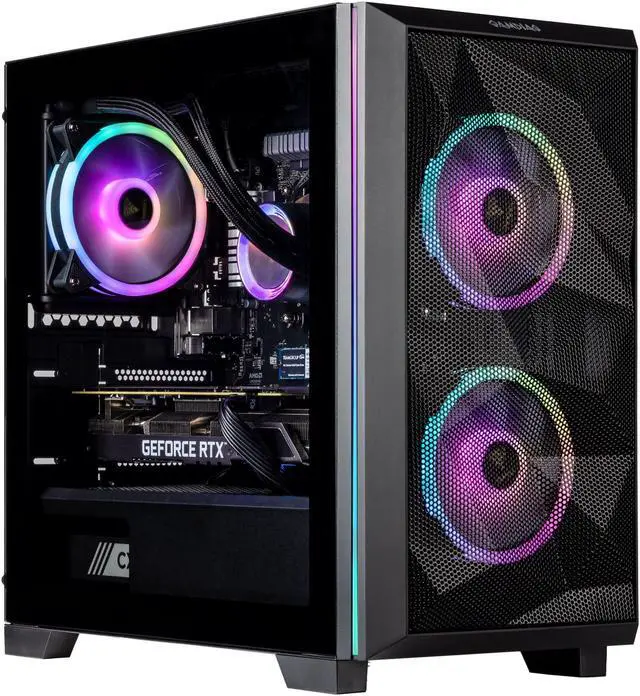 Velztorm Mini Pilum Custom Built Gaming Desktop PC (AMD Ryzen 7 5700X GeForce RTX 5060 32GB DDR4 1TB PCIe SSD + 2TB HDD 120mm AIO 750W PSU WiFi 4 RJ-45 HDMI Win 11 Home)