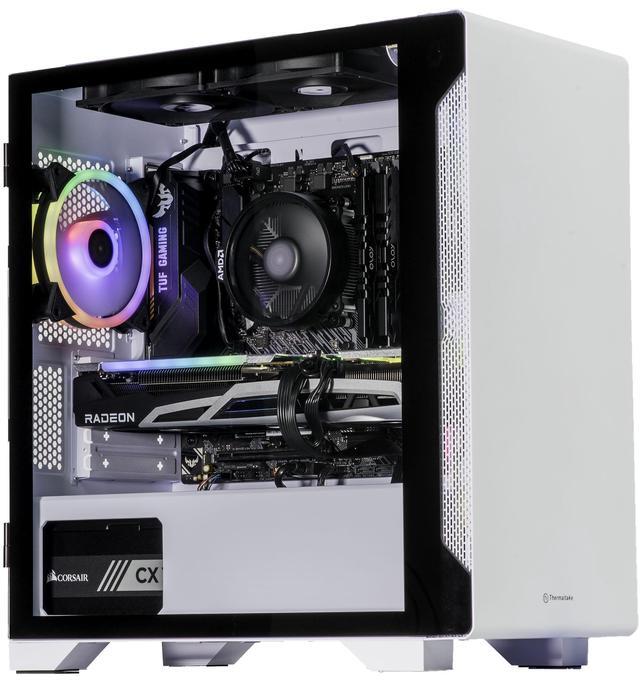 Velztorm Nix Custom Built Gaming Desktop PC Snow White (AMD Ryzen 5 5600X 6-Core 16GB RAM 512GB M.2 SATA SSD Radeon RX 6900 XT 1xUSB 3.2 3xUSB 3.0 1xHDMI Win 10 Home)