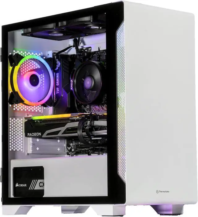 Velztorm Nix Custom Built Gaming Desktop PC Snow White (AMD Ryzen 5 5600X 6-Core 16GB RAM 512GB m.2 SATA SSD Radeon RX 6900 XT 1xUSB 3.2 3xUSB 3.0 1xHDMI Win 10 Home)