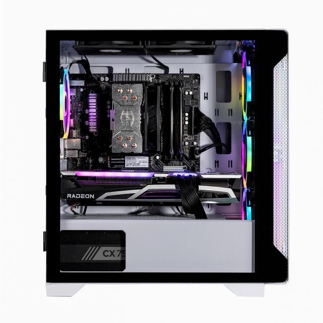 Velztorm Nix Gaming Desktop PC (AMD Ryzen 5 5600X AMD Radeon RX 9060 XT 64GB DDR4 2TB PCIe SSD + 2TB HDD 750W PSU RJ-45 HDMI Win 11 Home)