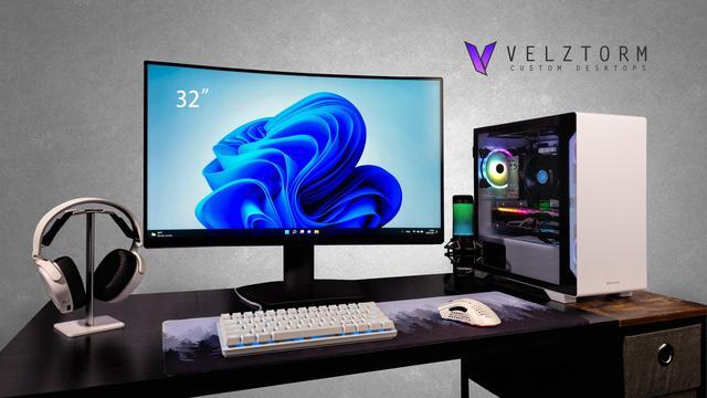 Velztorm Nix Gaming Desktop PC (AMD Ryzen 5 5600X Radeon RX 9070 XT 64GB DDR4 2TB PCIe SSD 750W PSU RJ-45 HDMI Win 11 Pro)
