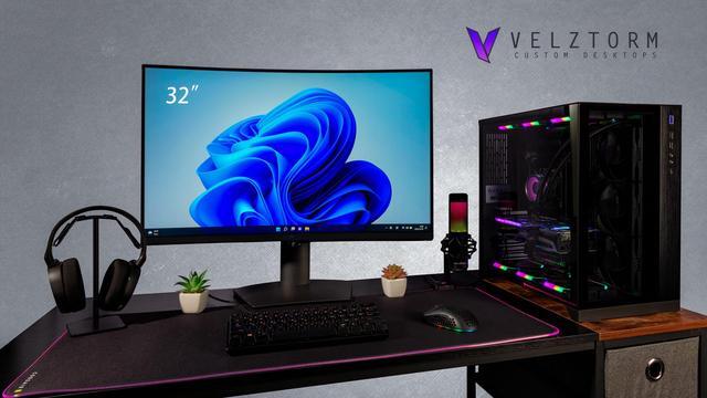 Velztorm Orix Gaming Desktop PC (Intel I9-12900K AMD Radeon RX 9060 XT 32GB DDR5 2TB PCIe SSD 360mm AIO 850W PSU WiFi 6E Bluetooth 5.2 RJ-45 1 Display Port HDMI Win 11 Home)