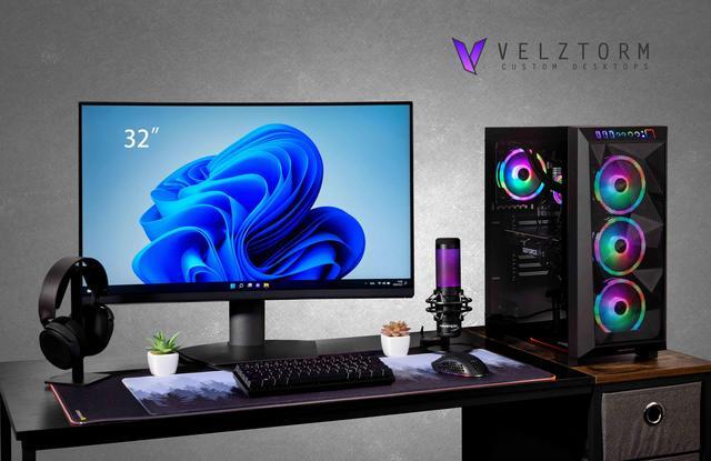 Velztorm Pilum Custom Built Gaming Desktop PC (AMD Ryzen 7 - 3700X 8-Core 16GB RAM 512GB PCIe SSD + 1TB HDD (3.5) NVIDIA GeForce GTX 1050 Ti Wifi 1xUSB 3.1 5xUSB 3.0 1xHDMI Win 10 Pro)