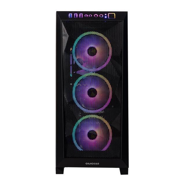 Velztorm Pilum Gaming Desktop PC (AMD Ryzen 7 5700X AMD Radeon RX 9060 XT 64GB DDR4 2TB PCIe SSD + 6TB HDD 120mm AIO 750W PSU RJ-45 1 Display Port HDMI Win 11 Home)