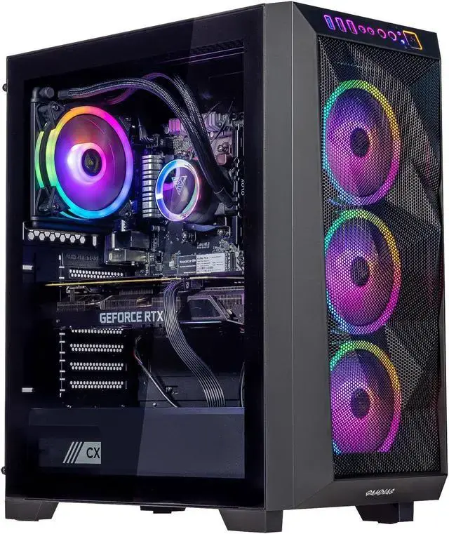 Velztorm Pilum Gaming Desktop PC (AMD Ryzen 7 - 5700X 8-Core GeForce GTX 1050 Ti 16GB RAM 512GB PCIe SSD + 1TB HDD (3.5) HDMI Display Port Win 10 Pro)