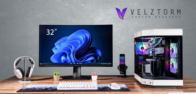 Velztorm Praetix Custom Built Gaming Desktop PC (Intel I9-14900K AMD Radeon RX 9060 XT 64GB DDR5 2TB PCIe SSD + 6TB HDD RGB Fans 360mm AIO 1000W PSU WiFi 6 Bluetooth 5.2 RJ-45 Win 11 Home)