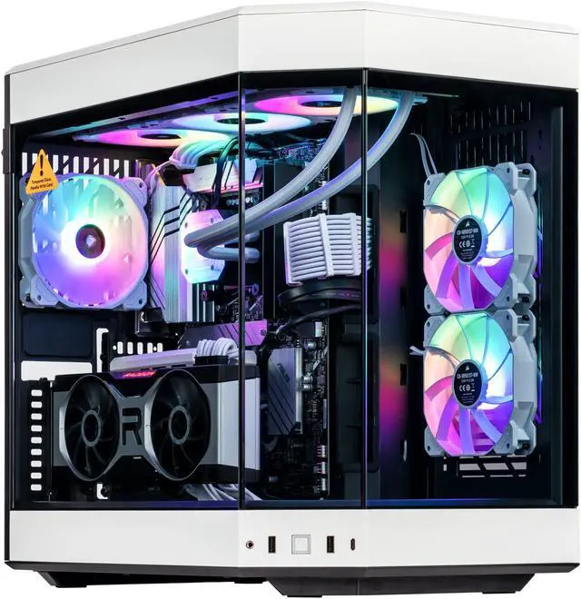 Velztorm Praetix Custom Built Gaming Desktop PC (Intel i9-14900K Radeon RX 9070 XT 32GB DDR5 2TB PCIe SSD RGB Fans 360mm AIO 1000W PSU WiFi 6 Bluetooth 5.2 RJ-45 1 Display Port Win 11 Pro)