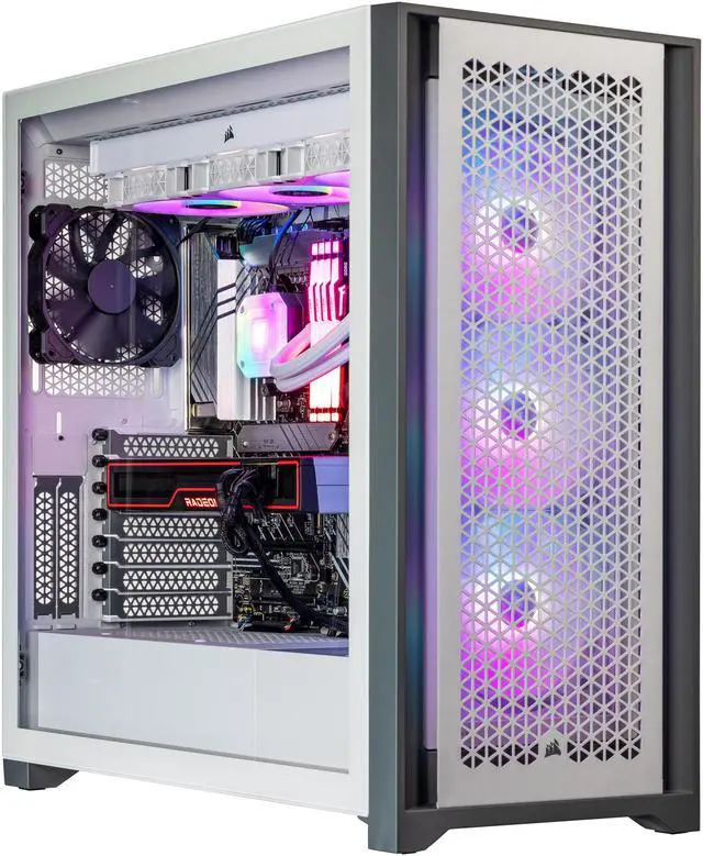 Velztorm White Aciex 13th Gen CTO Gaming Desktop (Intel i9-13900K 24-Core Radeon RX 6900 XT 16GB GDDR6 16GB DDR5 1TB PCIe SSD 360mmAIO RGB Fans 1000W PSU Win10H) VELZ0064