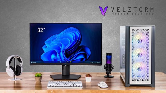 Velztorm White Aciex 3D Gaming Desktop PC (AMD Ryzen 7 7800X3D Radeon RX 6900 XT 16GB 16GB DDR5 1TB PCIe SSD 360mm AIO RGB Fans 1000W PSU WiFi 6 Win11Home) VELZ0078