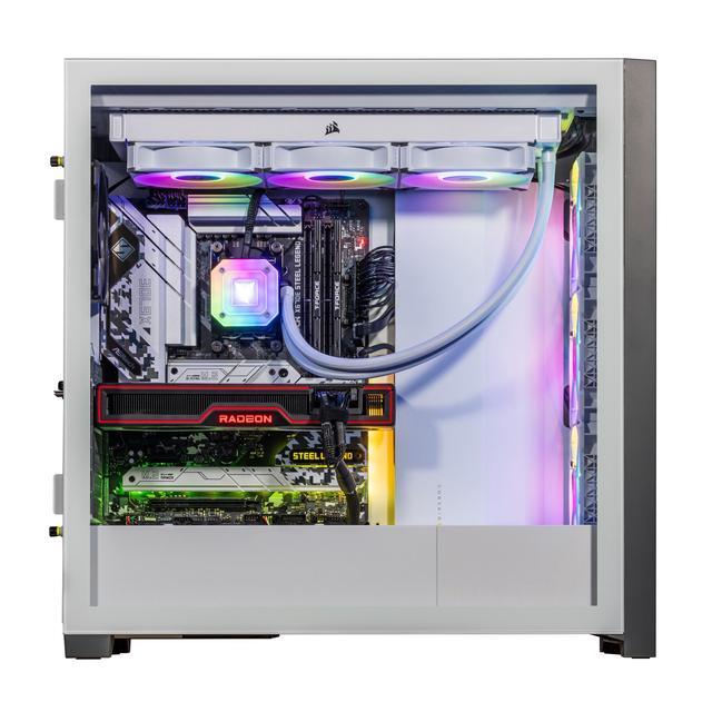Velztorm White Aciex 3D Gaming Desktop PC (AMD Ryzen 7 7800X3D Radeon RX 6900 XT 16GB 16GB DDR5 1TB PCIe SSD 360mm AIO RGB Fans 1000W PSU WiFi 6 Win11Home) VELZ0078