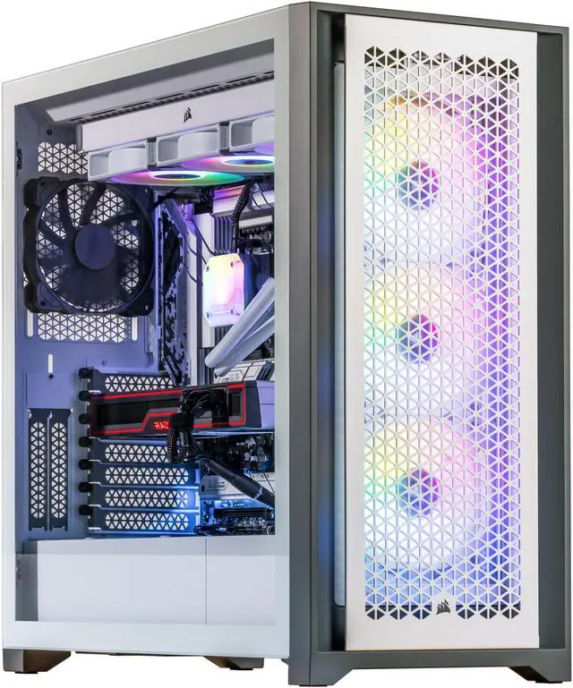 Velztorm White Aciex 3D Gaming Desktop PC (AMD Ryzen 7 7800X3D Radeon RX 6900 XT 16GB 16GB DDR5 1TB PCIe SSD 360mm AIO RGB Fans 1000W PSU WiFi 6 Win11Home) VELZ0078