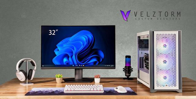 Velztorm White Armix Custom Built Gaming Desktop PC (AMD Ryzen 9 7900X GeForce RTX 5060 64GB DDR5 2TB PCIe SSD + 6TB HDD RGB Fans 240mm AIO 1000W PSU WiFi 6E Bluetooth 5.2 Win 11 Home)