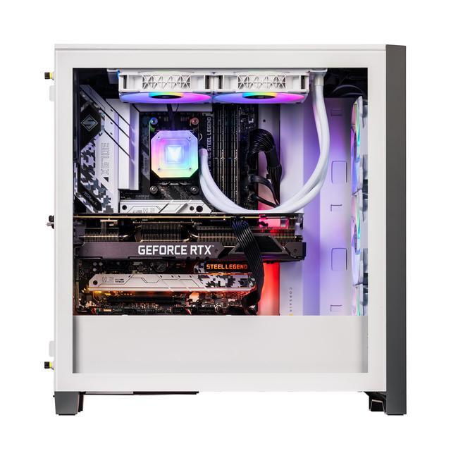 Velztorm White Armix Custom Built Gaming Desktop PC (AMD Ryzen 9 7900X GeForce RTX 5060 32GB DDR5 2TB PCIe SSD RGB Fans 240mm AIO 1000W PSU WiFi 6E Bluetooth 5.2 2 RJ-45 Win 11 Home)