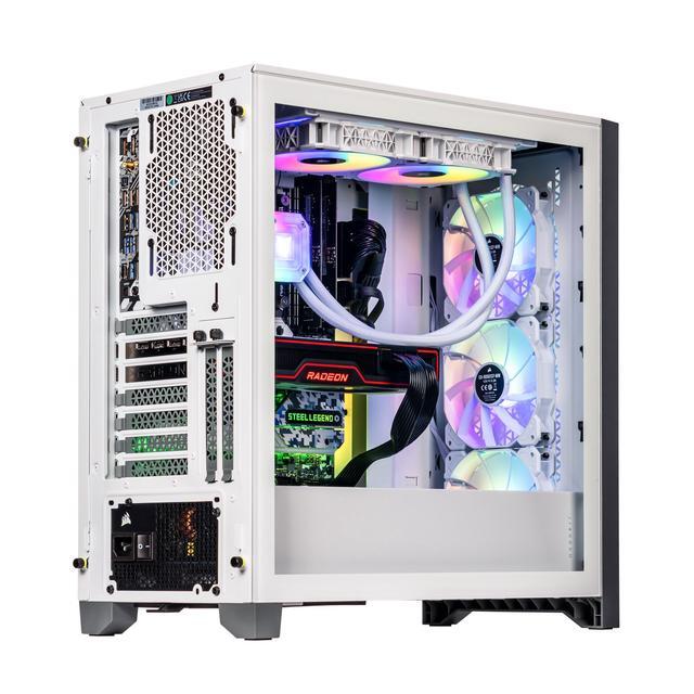 Velztorm White Armix Prebuilt Gaming Desktop PC (AMD Ryzen 9 7900X 12-Core 4.7GHz Radeon RX 6900 XT 16GB 16GB DDR5 1TB PCIe SSD 240mm AIO 1000W PSU Killer Wifi 6E Win11Home)