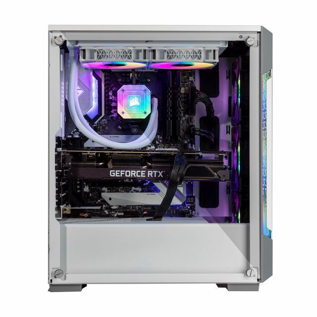 Velztorm White Ferrux Gaming Custom Desktop (AMD Ryzen 9 - 5900X 12-Core GeForce RTX 3050 16GB RAM 512GB M.2 SATA SSD + 1TB HDD USB 3.2 HDMI Display Port Win 10 Home)