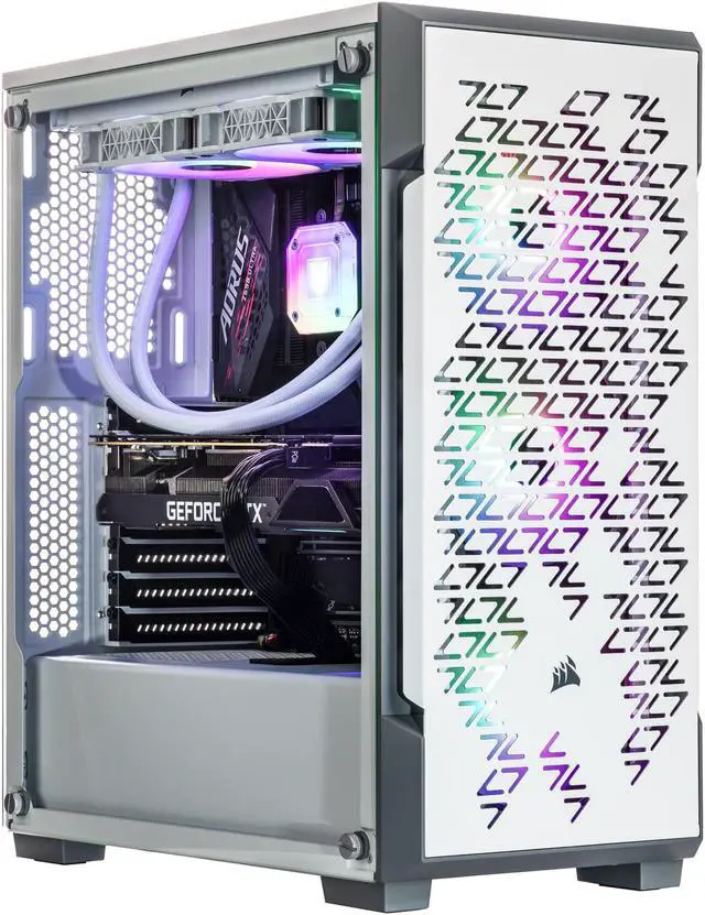 Velztorm White Ferrux II Custom Built Gaming Desktop PC (Intel i9-12900K GeForce RTX 5060 64GB DDR4 2TB PCIe SSD + 6TB HDD RGB Fans 240mm AIO 750W PSU WiFi 6 Bluetooth 5.1 RJ-45 Win 11 Pro)