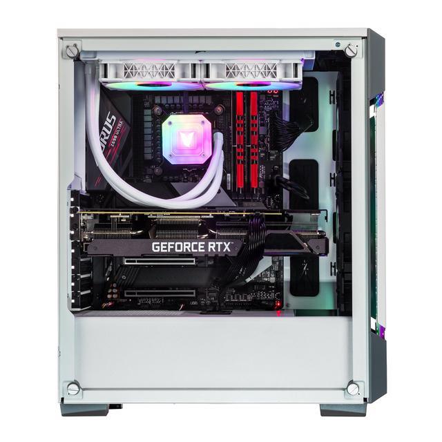 Velztorm White Ferrux II Custom Built Gaming Desktop PC (Intel I9-12900K GeForce RTX 5060 64GB DDR4 2TB PCIe SSD + 6TB HDD RGB Fans 240mm AIO 750W PSU WiFi 6 Bluetooth 5.1 RJ-45 Win 11 Home)