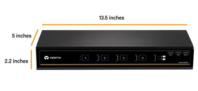 Vertiv Avocent 4-Port Dual-Head DVI-I 4K Ultra HD KVM Switch (SV340)