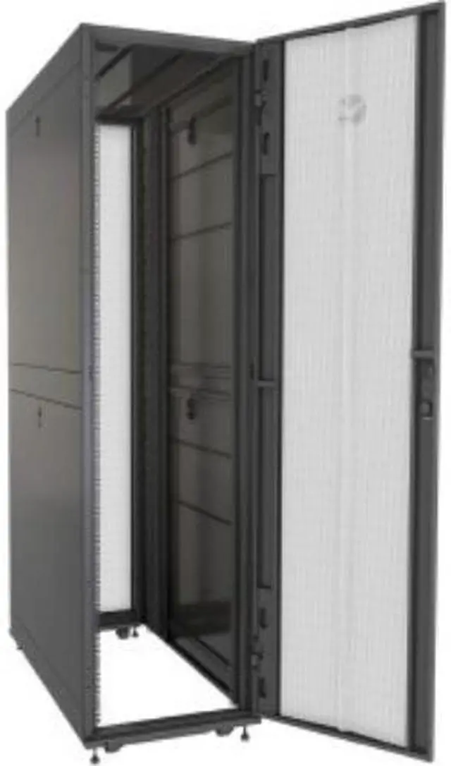 Vertiv VR3357 VR Rack - 48U Server Rack Enclosure 800x1200mm 19-inch Cabinet (VR3357) - 2265x800x1200mm (HxWxD) 77% perforated doors Sides Casters