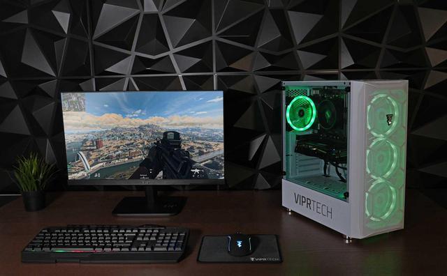 ViprTech Avalanche 2.0 Gaming PC Computer Desktop - AMD Ryzen 7 (4.1Ghz Turbo) AMD Radeon RX 580 8GB 32GB DDR4 3200 1TB NVMe SSD 700W PSU VR-Ready RGB WiFi Black