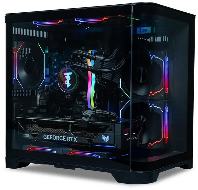 ViprTech Reaper 3.0 Liquid-Cooled PC - AMD Ryzen 7 8700F (5.0Ghz Turbo) RTX 4070 Super 12GB 32GB DDR5 6400 2TB NVMe SSD VR-Ready Streaming RGB Windows 11 Gaming Desktop Computer Black