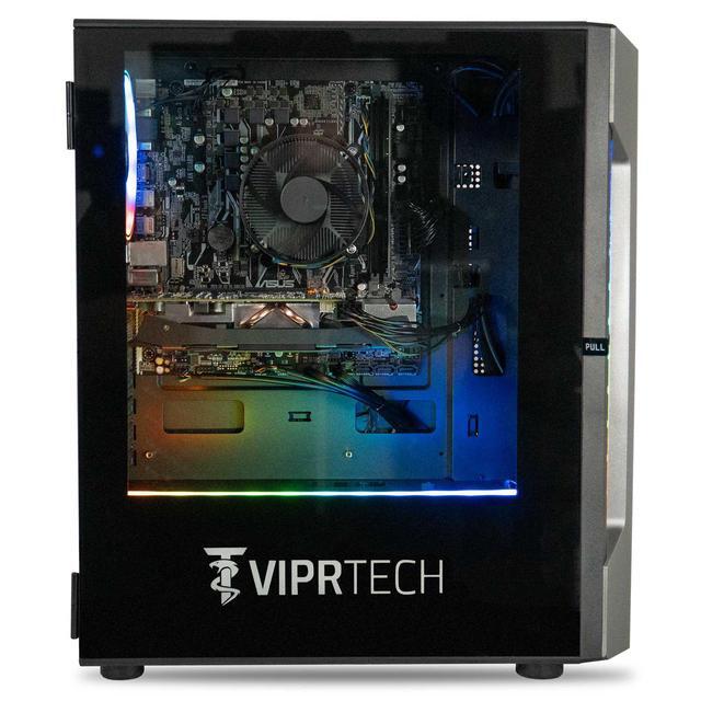 ViprTech Rebel 1.0 Gaming PC - AMD Ryzen 5 (4.2Ghz Turbo) NVIDIA GTX 1660 Super 6GB 16GB DDR4 3200 512GB NVMe SSD WiFi RGB Windows 11 Pro Warranty Desktop Computer Black