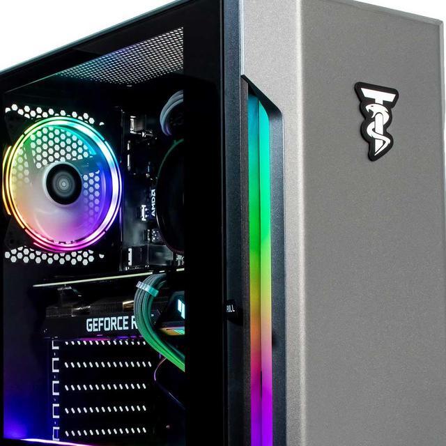 ViprTech Rebel 4.0 Gaming PC - AMD Ryzen 7 (4.1Ghz Turbo) RTX 4060 8GB 32GB DDR4 3200 1TB NVMe SSD VR-Ready Streaming WiFi BT RGB Windows 11 Desktop Computer Black