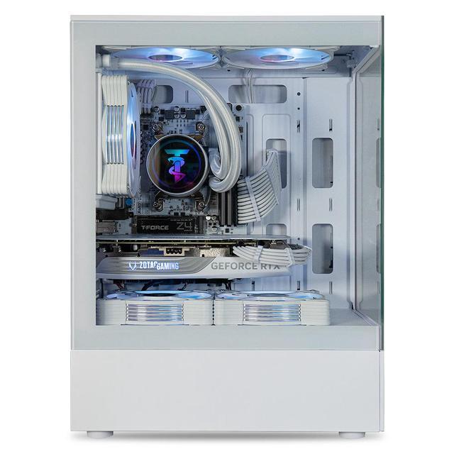 ViprTech Stryker 3.0 Liquid-Cooled PC - AMD Ryzen 7 (4.1GHz Turbo) RTX 3060 12GB 32GB DDR4 3200 1TB NVMe SSD WiFi BT Win 11 Pro RGB Gaming Desktop Computer Prebuilt White