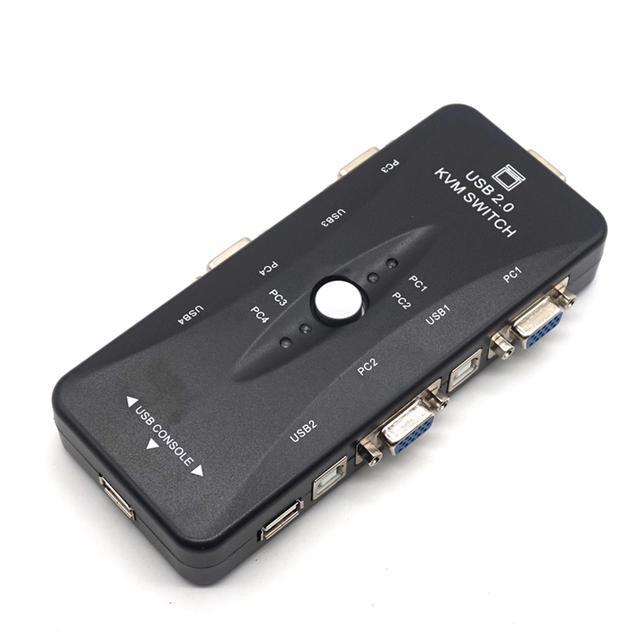 Weastlinks 4 Ports USB2.0 KVM Switch Selector VGA Print Auto Switch Monitor Box VGA Splitter KVM Switch