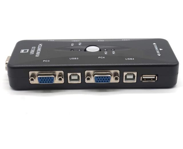 Weastlinks 4 Ports USB2.0 KVM Switch Selector VGA Print Auto Switch Monitor Box VGA Splitter KVM Switch