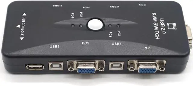 Weastlinks 4 Ports USB2.0 KVM Switch Selector VGA Print Auto Switch Monitor Box VGA Splitter KVM Switch