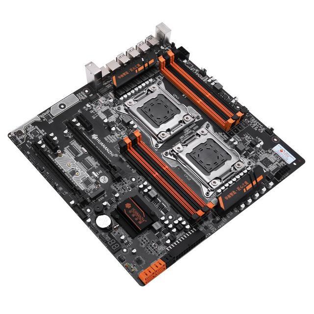 X79 Dual Motherboard 8D Dual CPU LGA 2011 Xeon E5 DDR3 1333/1600/1866MHz 256GB M.2 NVME SATA3 USB3.0 E-ATX