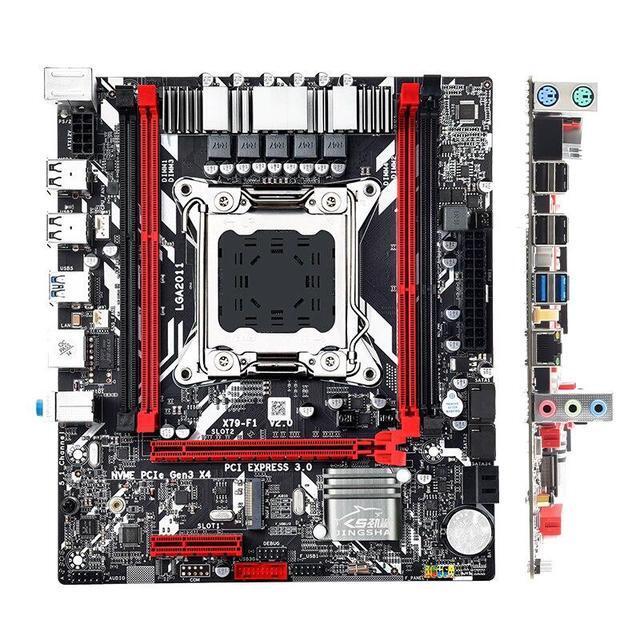 X79 F1 X79 Motherboard LGA2011 Support NVME M.2 SSD Xeon E5 V1 V2 REG ECC DDR3 Memory Server