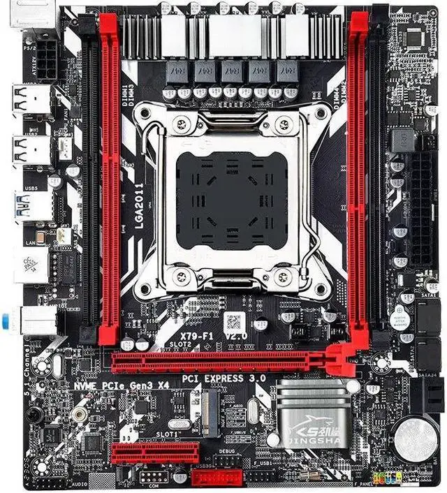 X79 Motherboard Combo Set LGA2011 with E5 2650 V2 16GB DDR3 RAM Support NVME M.2 SSD Server Kit