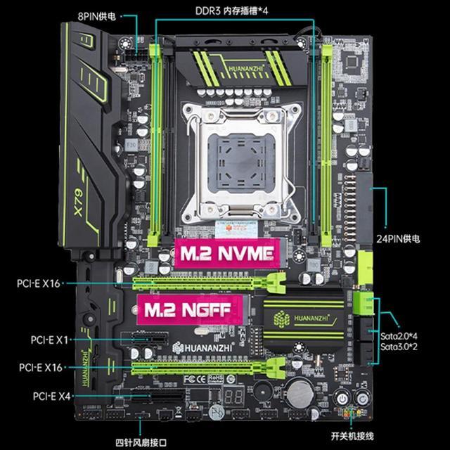 X79 Motherboard Combo With Xeon E5 2689 4x8GB 32GB 1600MHz 12800R DDR3 ECC REG Memory Set