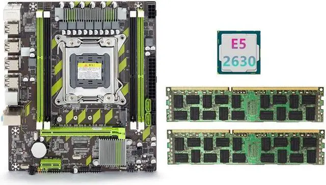 X79 Motherboard+E5 2630 CPU+2X8GB DDR3 1600Mhz REG ECC RAM Memory Set LGA 2011 M.2 NVME Motherboard