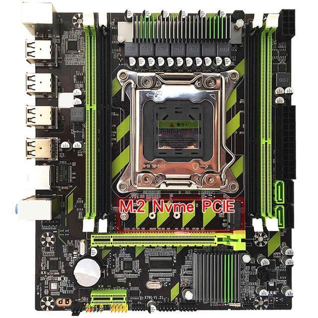 X79 Motherboard+E5 2630 V2 CPU+2X8GB DDR3 1600Mhz REG ECC RAM Memory Set LGA 2011 M.2 NVME Motherboard