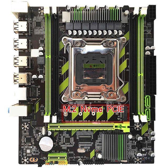 X79 Motherboard+E5 2640 CPU+2X8GB DDR3 1600Mhz REG ECC RAM Memory Set LGA 2011 M.2 NVME Motherboard