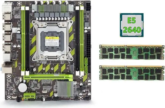 X79 Motherboard+E5 2640 CPU+2X8GB DDR3 1600Mhz REG ECC RAM Memory Set LGA 2011 M.2 NVME Motherboard