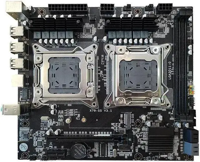 X79 Motherboard LGA 2011 Support Dual CPU DDR3 Support 64G Memory for LGA 2011 Xeon E5 Series