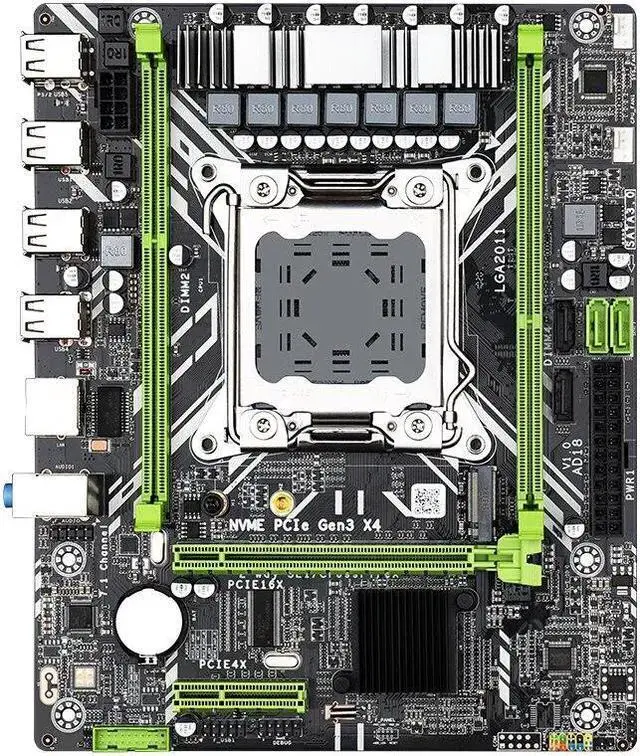 X79 Motherboard LGA2011 Xeon E5 Processor DDR3 USB3.0 PCI-E NVME M.2 SSD Support REG ECC Memory M-ATX