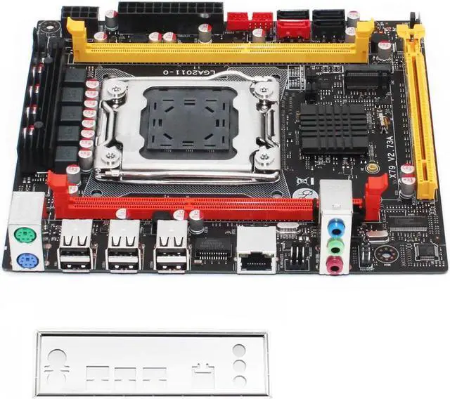 X79 Motherboard Set with E5 2620V2 CPU 2*8GB 1600MHZ REG ECC Ram Combo Support USB2.0 NVME M.2 Kit