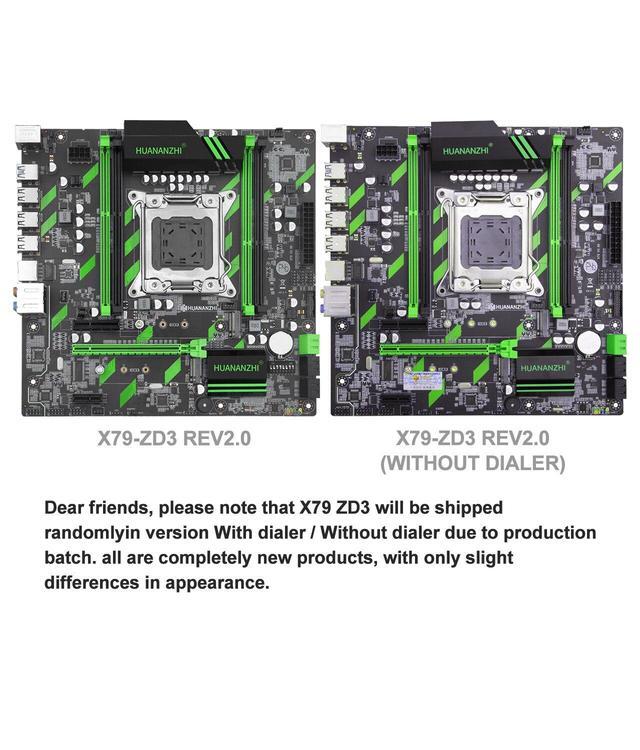 X79 Motherboard ZD3 LGA2011 M-ATX SATA3 USB3.0 PCI-E 16X NVME NGFF M.2 SSD Support REG ECC RAM