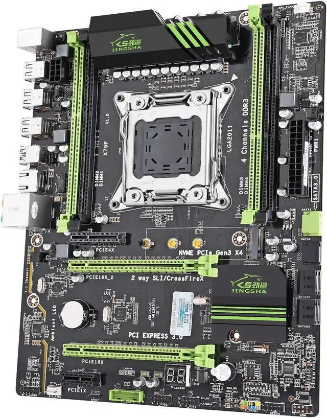 X79 P Motherboard LGA2011 Support Xeon E5 CPU DDR3 RAM 1600Mhz Four Channels ATX