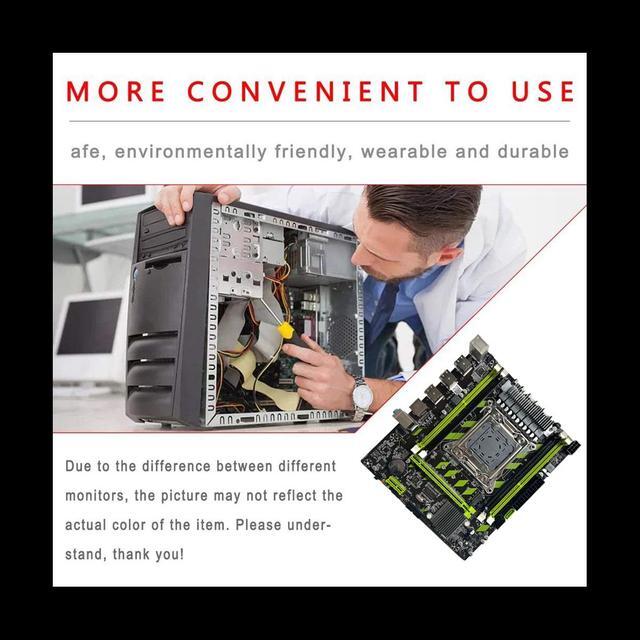 X79G PC Game Motherboard+Switch Cable LGA2011 4XDDR3 RECC RAM Slot M.2 NVME PCIE X16 6XUSB2.0 SATA3.0 Server Motherboard
