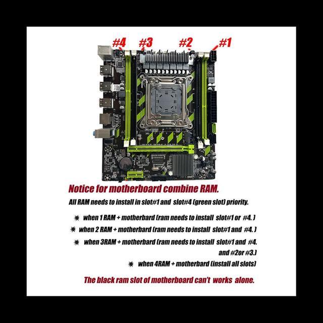 X79G PC Game Motherboard+Switch Cable LGA2011 4XDDR3 RECC RAM Slot M.2 NVME PCIE X16 6XUSB2.0 SATA3.0 Server Motherboard