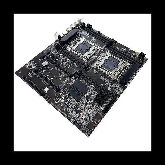 X99 Dual CPU ALEO Mining Motherboard+Switch Cable+Thermal Grease+Baffle LGA2011 V3/V4 8XDDR4 Slot SATA3.0 Support 5 GPU
