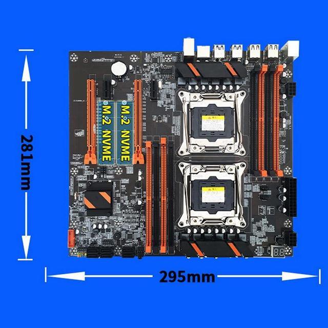 X99 Dual CPU Motherboard+2XE5 2620 V3 CPU+SATA Cable+Baffle+Thermal Grease LGA 2011 Slot Support 2011-V3 CPU Motherboard