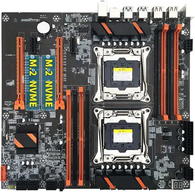 X99 Dual CPU Motherboard+2XE5 2620 V3 CPU+SATA Cable+Baffle+Thermal Grease LGA 2011 Slot Support 2011-V3 CPU Motherboard